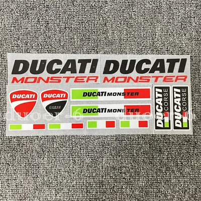 Motorcycle Fuel Tank Emblem Decals For Ducati MONSTER Reflective Badge Stickers • $12.90