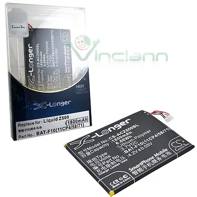 Battery Replacement CS-ACZ500SL X-Longer For Acer Liquid Z500 1800mAh • £17.48