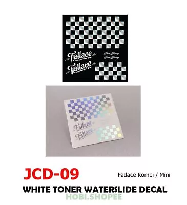 JCD-09 CHROME White Toner Waterslide Decals FATLACE 1:64 Hot Wheel • $6.74