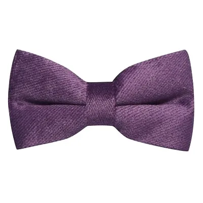 Luxury Deep Purple Textured Velvet Bow Tie • $12.56