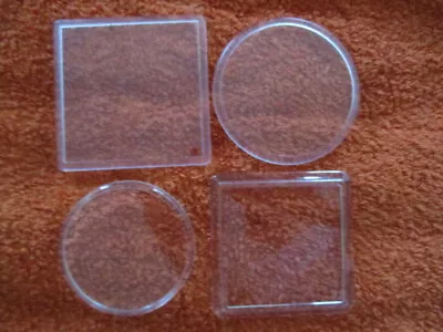 Blank Acrylic Coasters - Choose Round Or Square 80 X 80mm Or 90 X 90mm & Amount • £2.85