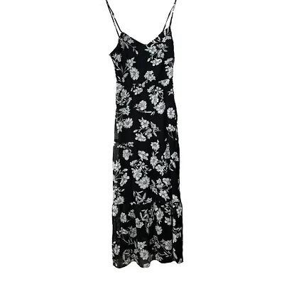 J. Crew Mercantile - Women's Black Floral Print Maxi Dress - Size 0 • $21