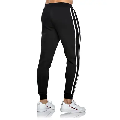 £8.98 • Buy New Mens Striped Slim Fit Tracksuit Jogging Bottoms Joggers Sweat Pants Trousers