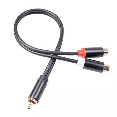 Speaker Cable 1 RCA Male To 2 RCA Female Y Adapter Splitter Connector • $15.42