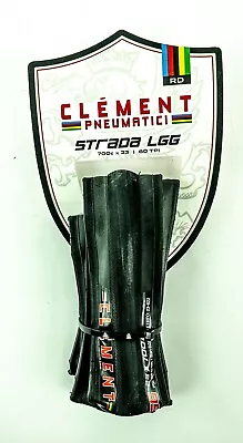 Clement Strada LGG Tire 700x23c Clincher Folding 60TPI Black Road  • $16.23