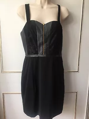 Oasis Bodycon Wiggle Dress Size 10 Emo Goth Party Summer Holiday Races Wedding • £10.99