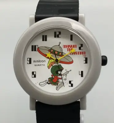 Vintage Armitron Marvin The Martian Watch Men 35mm 1991 Mel Blanc New Battery • $35.99