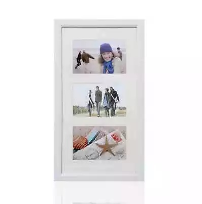 Multi Aperture Photo Picture Frames Holds 34 Or 5 Photos White Or Black  • £14.99