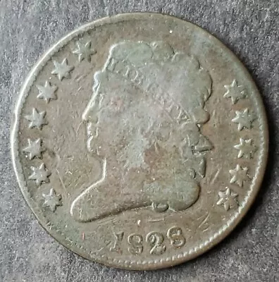 1828 1/2c Classic Head Half Cent • $6.50