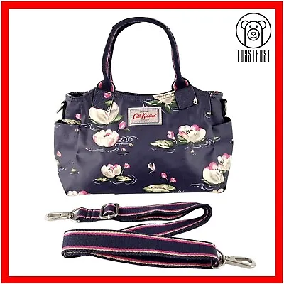 Cath Kidston Mini Day Grab Bag Cross Body Strap Floral  Waterlilies Oilcloth CD5 • £26.99