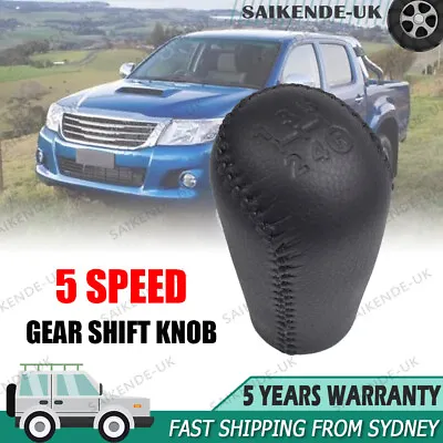 $26.46 • Buy Mannul 5-speed Gear Shift Knob Leather Fits Toyota Hilux Vigo KUN26 MK6 SR5 4WD