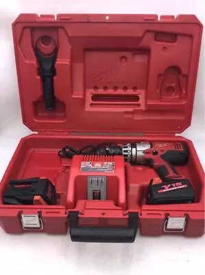 Milwaukee Red Black V18 Lithium-Ion Battery Drill With Case And Accessories • $19.25