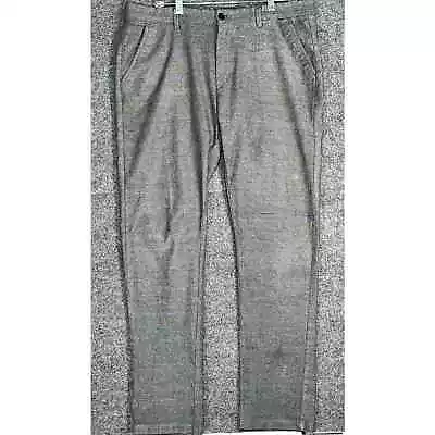 Massimo Dutti Chino Pants Mid Rise Tapered Leg Stretch Gray Mens Size 36x31 • $24.95