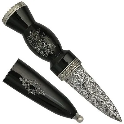 Celtic Scottish Sgian Skean Dubh Dirk Dagger 8.25  Knife Aztec Or Mayan Design • $22.95