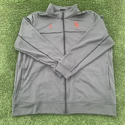 NEW Nike Jordan Jumpman XXL Mens Oak Hill Academy Fleece Zip Up Gray Jacket Rare • $82.18