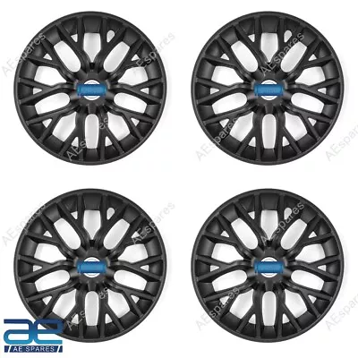 4 Pcs New Wheel Hub Caps Cover Plastic Matte Black 12-16  For Cars Universal GEc • $171.34