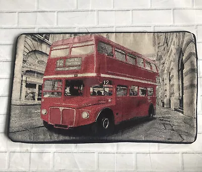 London Bus Woven Tapestry Style Cushion Pillow Cover Coronation Party Decoration • £14.99