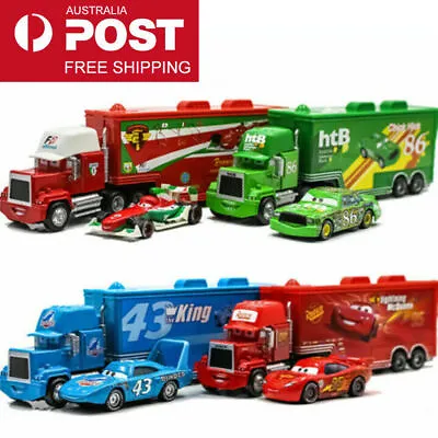 2024  DISNEY PIXAR CARS  MCQUEEN TRUCK MACK  CAR THE KING TOY CAR Xmas GIFT • $12.59