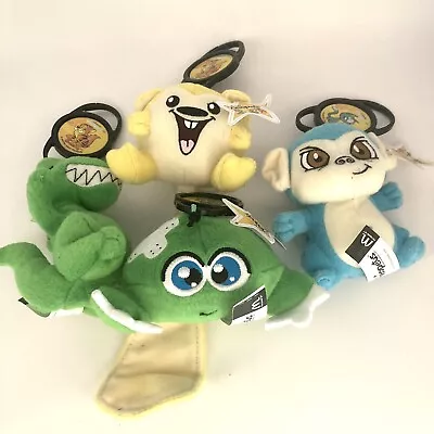 McDonalds Set Of 4 Neopets - Green Kiko Grarri Blue Mynci Yellow Meerca Plush • $11.99