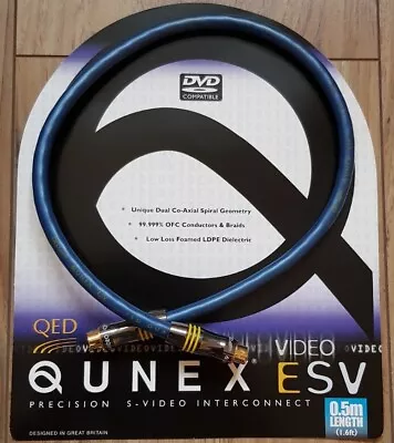 QED Reference S-Video S Video Cable Qunex ESV 0.5 Meter Audiophile Quality  • £6.99