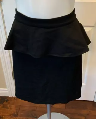 Alice + Olivia Employed Black Pencil Skirt W/ Peplum Waist Size 8 (US) • $40.50