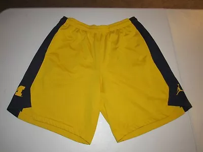 Michigan Wolverines Men's Jordan Yellow Basketball Shorts Size 2XL Waist 36 -38  • $7.99