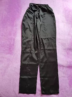 Maternity Size 10 Over Bump Lightweight Silky Feel Work Trousers L29  - Black • $3.16