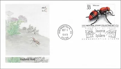 Velvet Ant Cow Killer Ant Insects $ Spiders Series USA Fleetwood Cachet FDC 1994 • $6