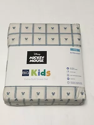 The Big One Twin Mickey Mouse Sheet Set - Blue And White Stripe • $28.50
