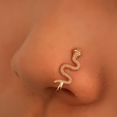 Snake Prosthetic Nose Nails Fake Nose Ring Non Piercing Clip For Women Girls • $1.74