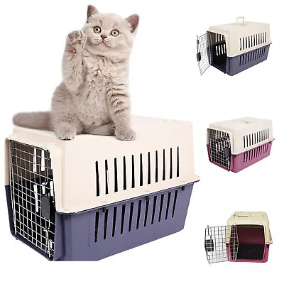 COLOR TREE Cat Dog Carrier Cage Pet Travel Box Crate Kennel Rabbit Puppy Basket • $36.99