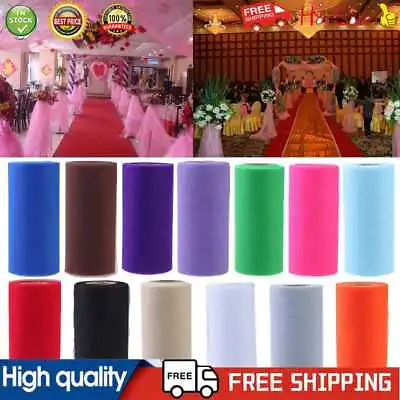 Colorful Tissue Tulle Paper Roll Spool Craft Wedding Birthday Holiday Decor • £5.37