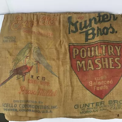 Burlap Jute Sack Colorful Excello-Proso Millet  Gunter-Poultry 2 Bags • $18.99