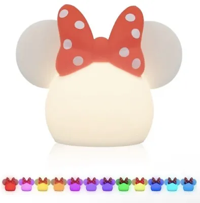 Disney Minnie Mouse: LED Tabletop Lamp Dimmable Color Changing USB Or Battery • $18