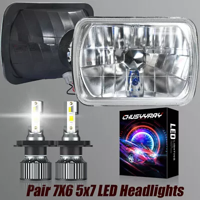 5x7  7x6 Inch LED Headlights H4 Projector Hi/Lo Beam For Chevy G10 Van 1978-1995 • $146.24