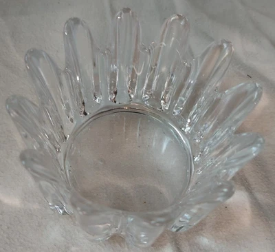 $16 • Buy Beautiful 3  H X 4 -1/2  Round Glass Dish/Vase/Candle Holder