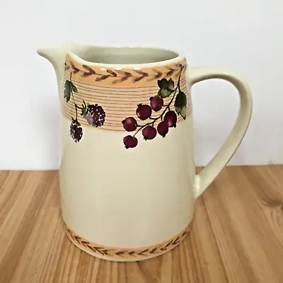 Marks & Spencer Fruit Garden Jug 3/4 Pint Vintage Ceramic M&S 11cm Country Decor • £11