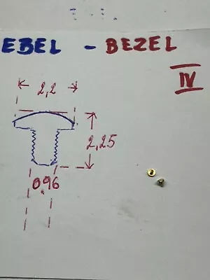 18 Ct Gold EBEL Case Screw To Fit Strap / Bracelet  2.2 Mm Head  -2.25mm L • £35