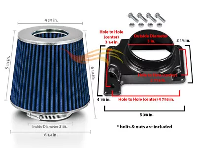 97-01 Mitsubishi Mirage 1.8 Air Intake Adapter + Filter • $17.99