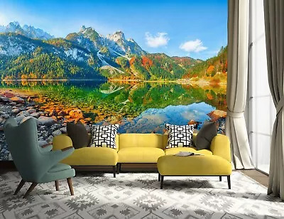 3D Lake Gravel ZHUA7508 Wallpaper Wall Murals Removable Self-adhesive Ann 24 • $13.04