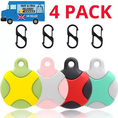 4 Pack Keyring Silicone Case Compatible With Apple Airtag Tracker Holder UK  531 • £9.99