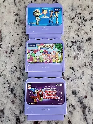 3 V-Tech V-Smile Game Cartridges Disney Mickey Adventure Toy Story 2 AlphaPark • $9.95