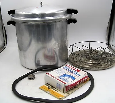 Vintage Mirro Matic 22 Qt Aluminum Speed Pressure Cooker/Canner*M-0622 • $163.95