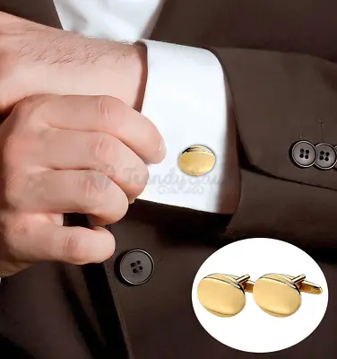 Pairs Of Stylish Cufflinks 18ct Gold Plated Men's Tuxedo Shirt Cuff Link Jewelry • £5.99