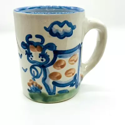 M.A. Hadley Pottery Hand Painted Folk Art Country Spotted Cow The End Mug • $20