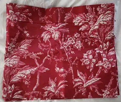 Martha Stewart Everyday Red White Floral Heavy Duty Cotton Curtain Panel 84 X15  • $19.02