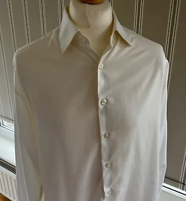 £10.50 • Buy Mens Formal Double Cuff Cream Shirt By Thomas Pink  Size 17.5 Collar 44in Chest