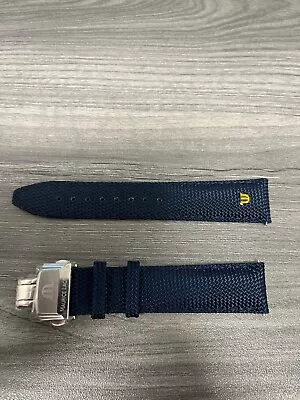 NEW Original Maurice Lacroix Pontos Men's 20mm Blue Leather Watch Band & Clasp • $324.95