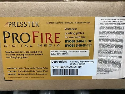 Presstek DI Plates Profife  Plates. AMM11071   1 ROLL (28 Plates) • $225