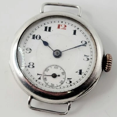£75 • Buy  LANCO  1917 SILVER HALLMARKED WATCH TRENCH STYLE ANTIQUE VINTAGE 1920s